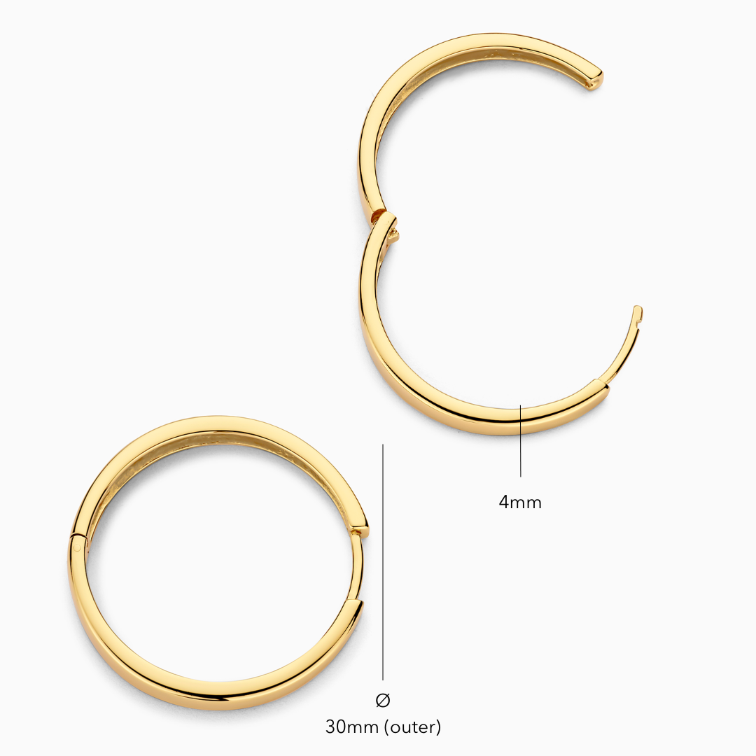 Gia Statement Hoops | Gold