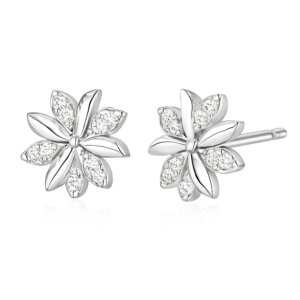 Camille Earrings | White gold