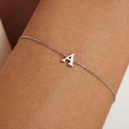 Vita Signa Initial Bracelet | White Gold