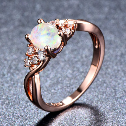 Sylva Moonhart Purple Ring | Rose Gold