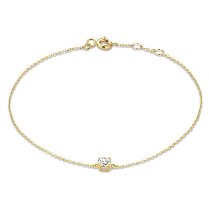 Cléa Moissanite Stone Bracelet | Gold