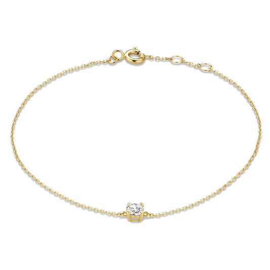 Cléa Moissanite Stone Bracelet | Gold